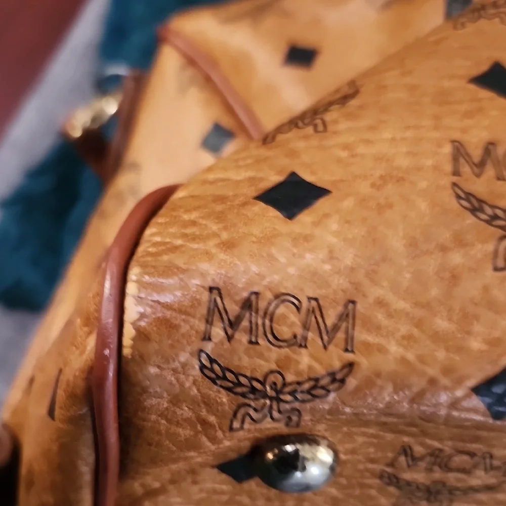 MCM Cognac Visetos Satchel Bag